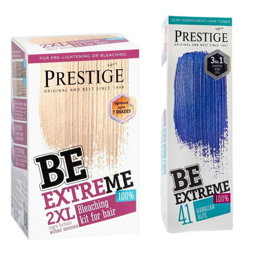 Prestige Semi-Permanente Blauwe Haarverf Set Hawaiian Blue – 2 x 100ml
