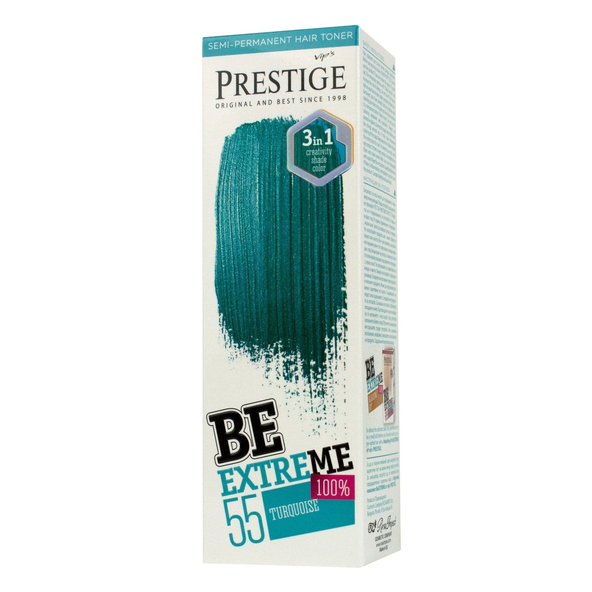 Prestige Semi-Permanente Blauwgroene Haarverf Set Turquoise – doosje kleuring