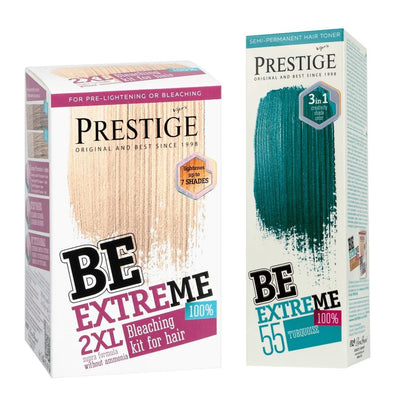 Prestige Semi-Permanente Blauwgroene Haarverf Set Turquoise – 2 x 100ml