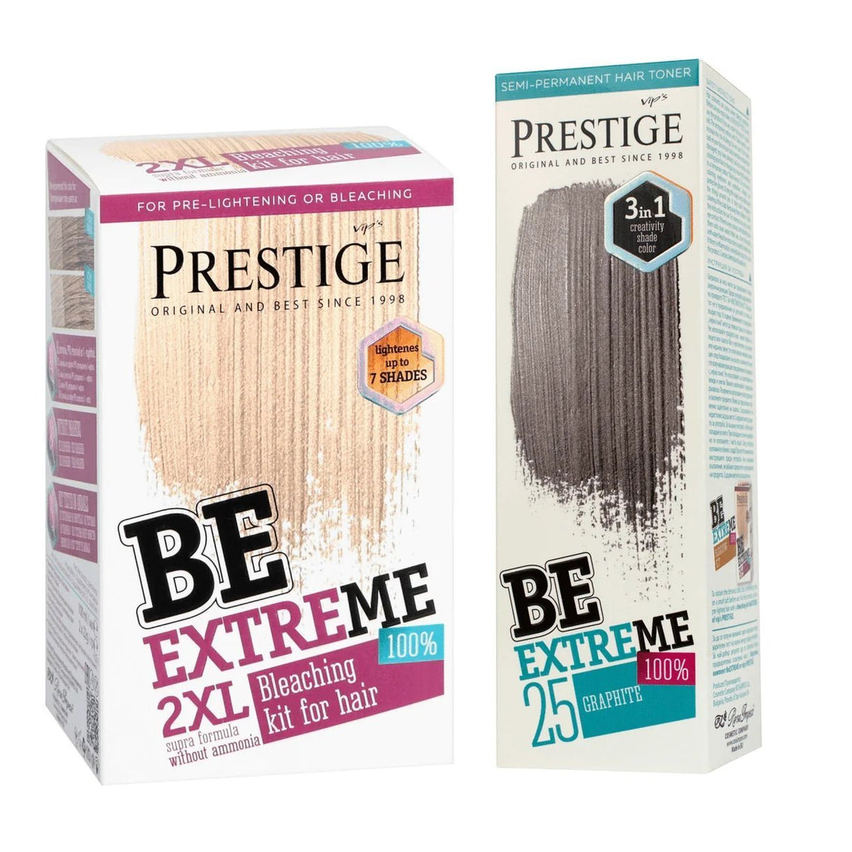 Prestige Semi-Permanente Grijze Haarverf Set Graphite Grey – 2 x 100ml