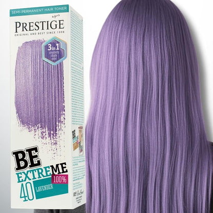 Prestige Semi-Permanente Paarse Haarverf Set Lavender – kleuring en model met deze haarkleur