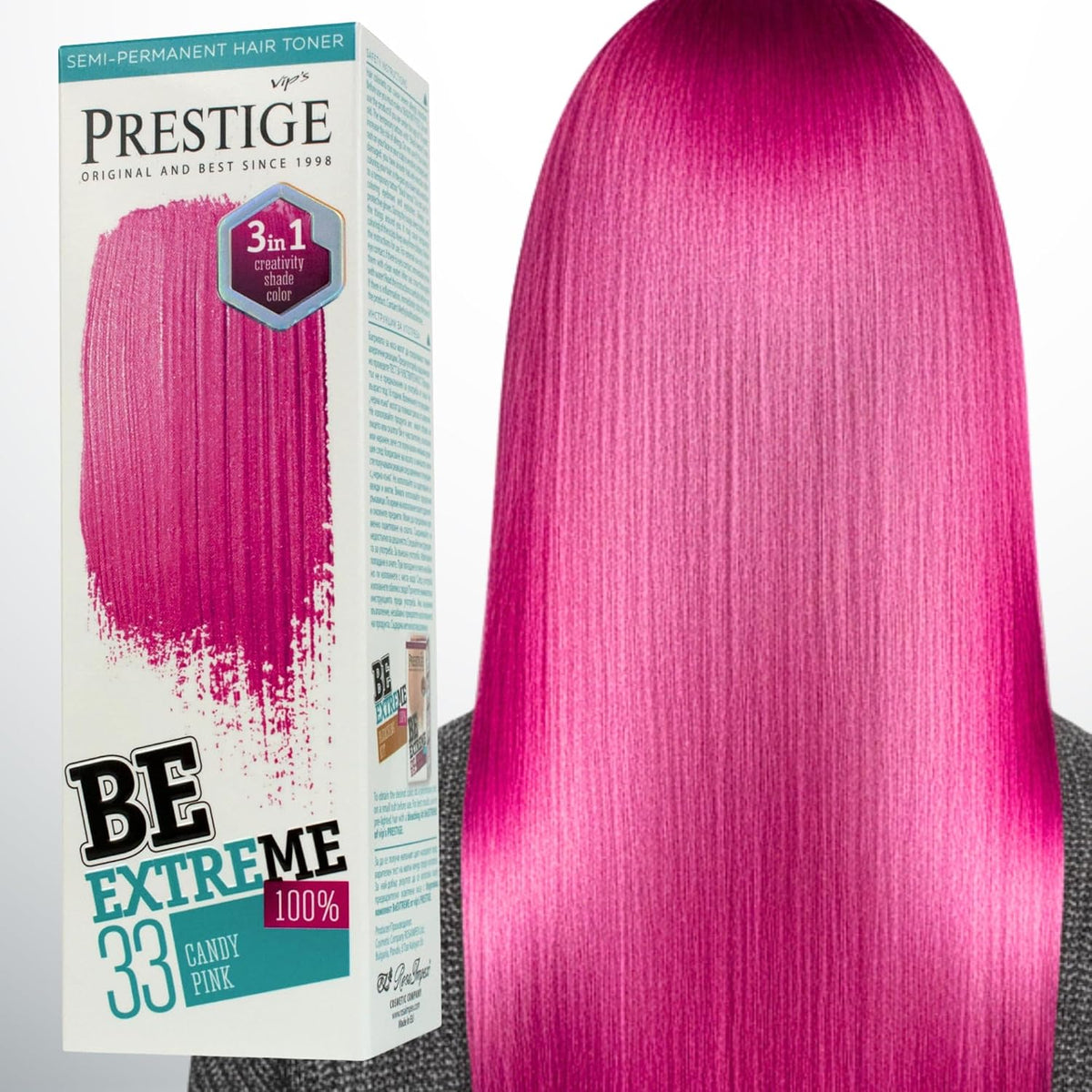 Prestige Semi-Permanente Roze Haarverf Set Candy Pink – kleuring en model met deze haarkleur