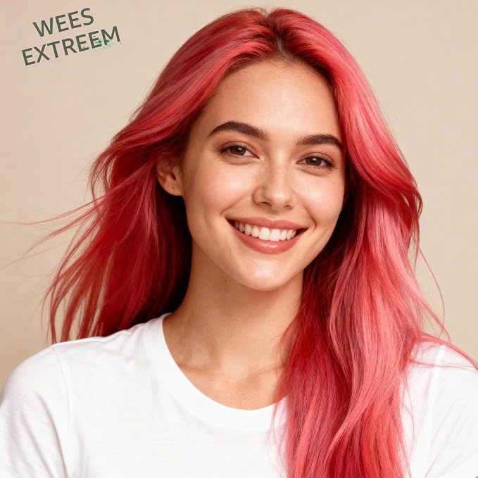 Prestige Semi-Permanente Roze Haarverf Set Flamingo – model met deze haarkleur