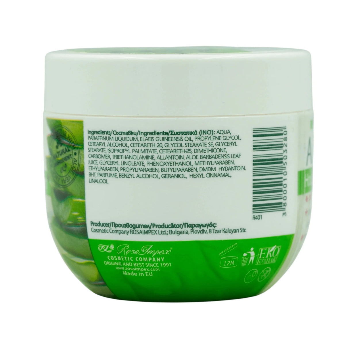 Regal Aloe Nachtcrème – achterkant verpakking