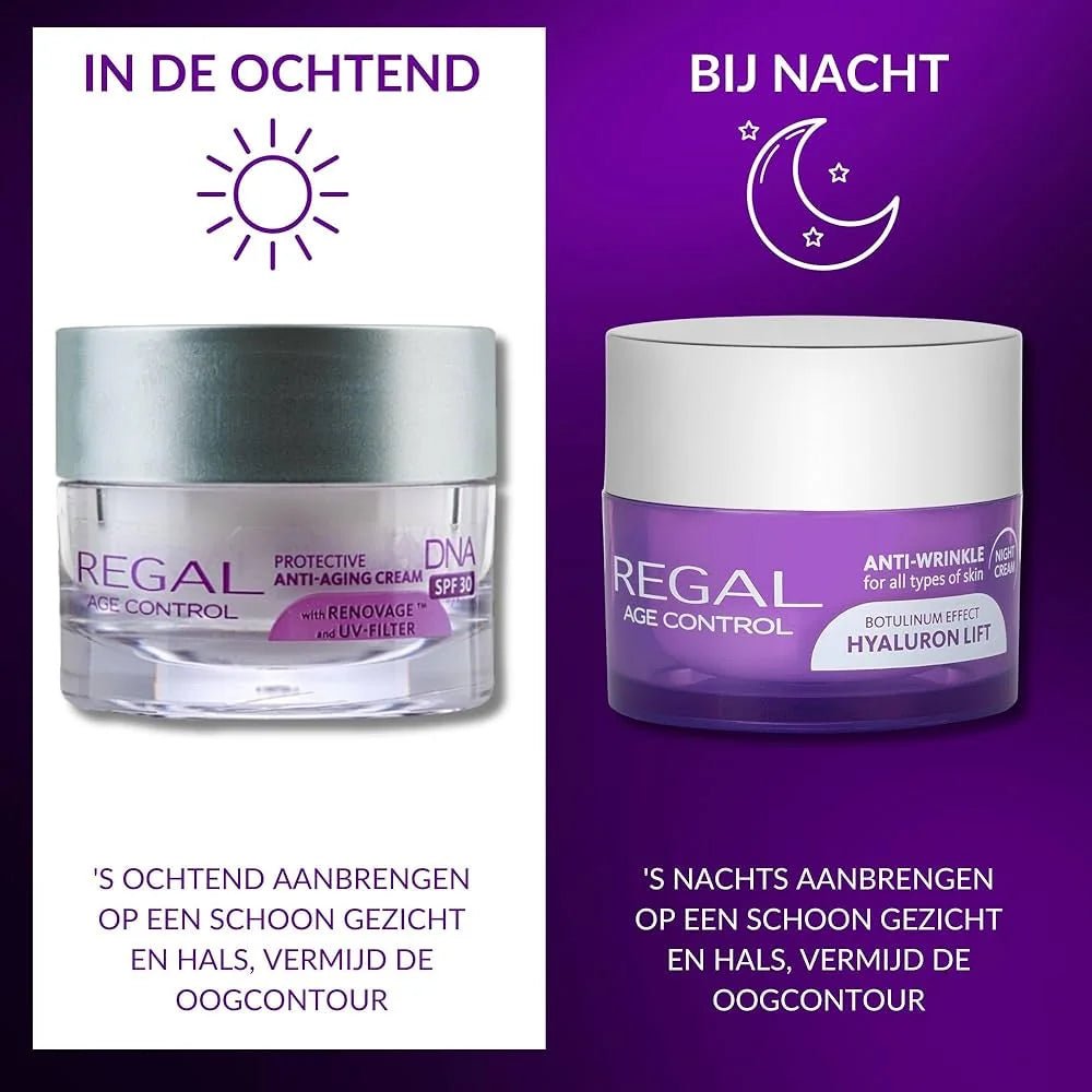 Regal Anti-Rimpel Dagcrème SPF30 – gebruik ochtend en avond