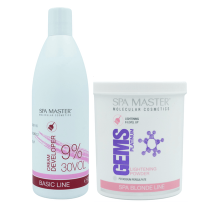 SPA MASTER Blondeerset Cream Developer 9% 30VOL + Platinum Blondeerpoeder | MISTER33.COM