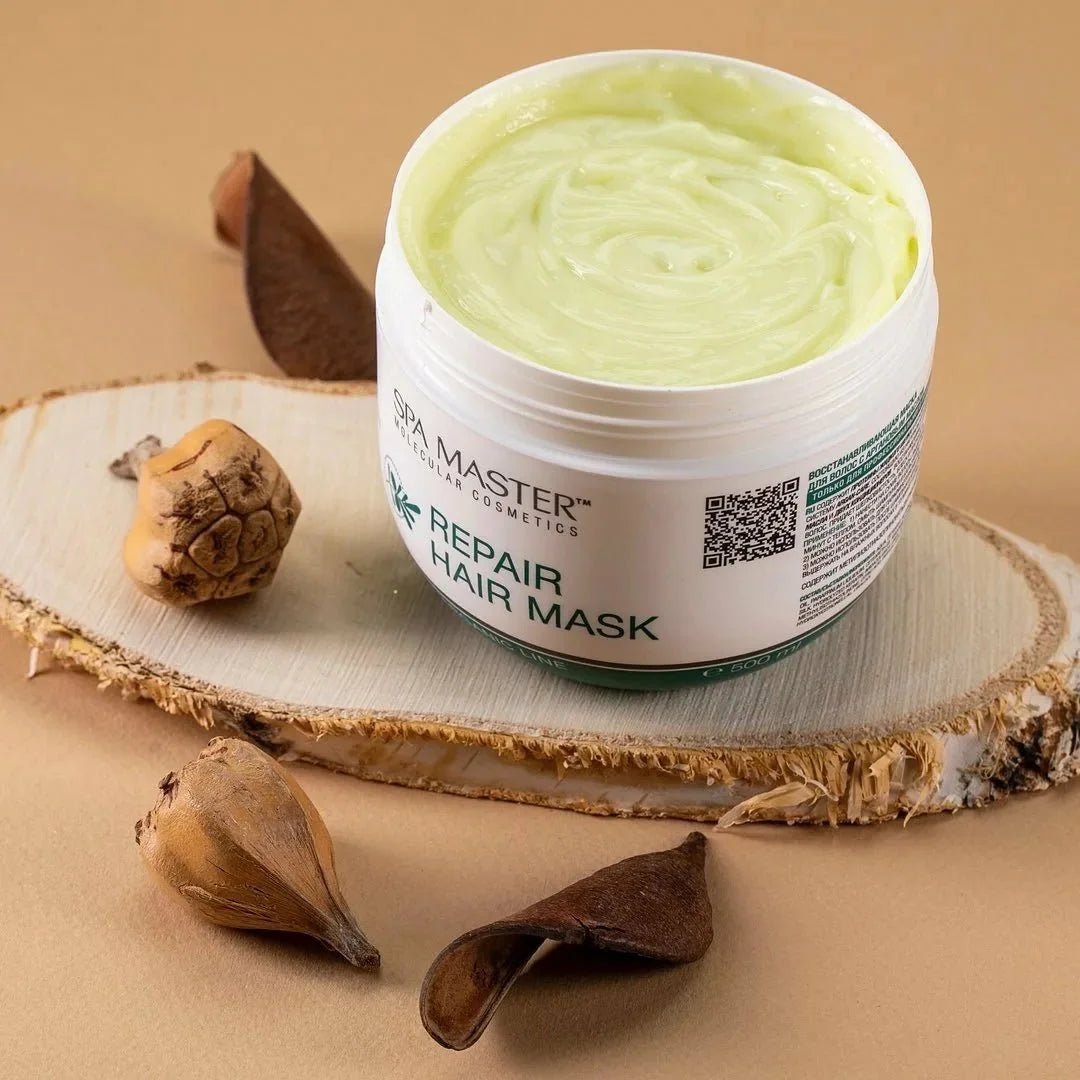 Spa Master Argan Haarmasker voor Droog en Beschadigd Haar – open pot, textuur