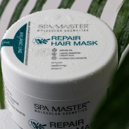 Spa Master Argan Haarmasker voor Droog en Beschadigd Haar – deksel close-up