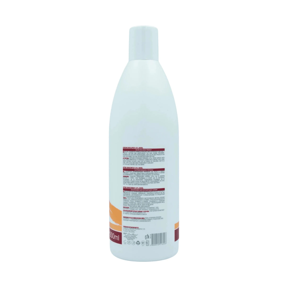 Spa Master Cream Developer 12% 40VOL Blondering – achterkant verpakking
