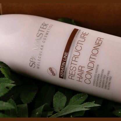 Spa Master Herstellende Keratine Conditioner XXL – etiket close-up