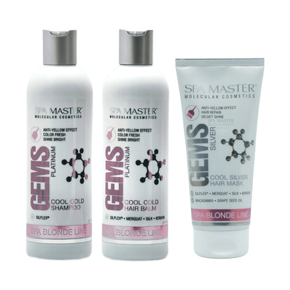 Spa Master No Yellow Set – Shampoo, Balsem, Masker – 860ml