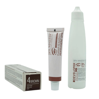 Spa Master Permanente Wenkbrauwverf + Developer 3% – kleur bruin