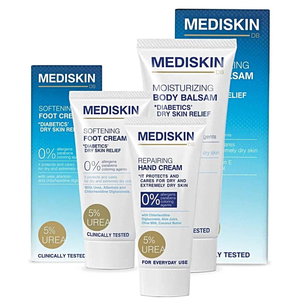 MEDISKIN Voordeelset Handcrème, Voetencrème, Body balsem - 350ml | MISTER33.COM